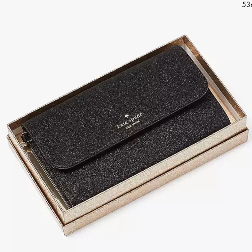 Kate spade medium glitter wristlet / wallet